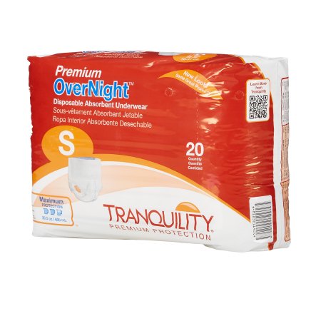 Picture of Unisex Adult Absorbent Underwear Tranquility® Premium OverNight™ Pull On with Tear Away Seams Small Disposable Heavy Absorbency2114