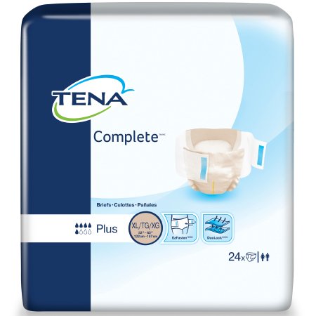 Picture of Unisex Adult Incontinence Brief TENA® Complete™ X-Large Disposable Moderate Absorbency67340