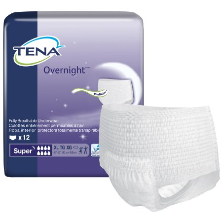 Picture of Unisex Adult Absorbent Underwear TENA® Overnight Super Pull On with Tear Away Seams X-Large Disposable Heavy Absorbency72427