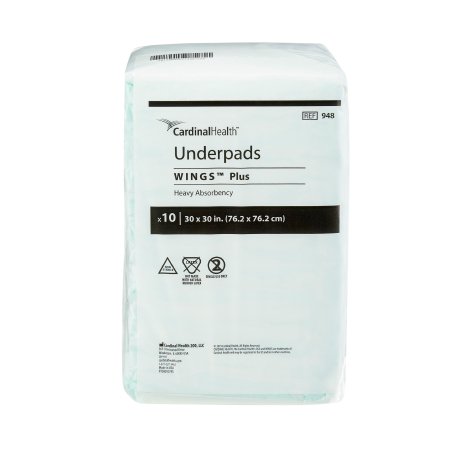 Picture of Underpad Wings™ Plus 30 X 30 Inch Disposable Fluff / Polymer Heavy Absorbency948