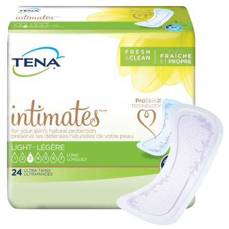 Picture of Bladder Control Pad TENA® Intimates™ Ultra Thin Light Long 10 Inch Length Light Absorbency Dry-Fast Core™ One Size Fits Most Adult Female Disposable54344