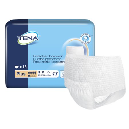 Picture of Unisex Adult Absorbent Underwear TENA® Plus Pull On with Tear Away Seams Small Disposable Moderate Absorbency72631