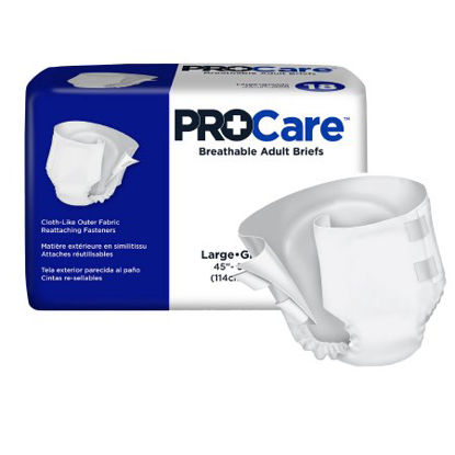 Picture of Unisex Adult Incontinence Brief ProCare™ Large Disposable Heavy AbsorbencyCRB-013/1