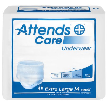 Picture of Unisex Adult Absorbent Underwear Attends® Care Pull On with Tear Away Seams X-Large Disposable Moderate AbsorbencyAPV40