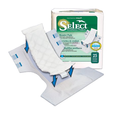 Picture of Incontinence Booster Pad Select® 4-1/4 X 12 Inch Moderate Absorbency Fluff Core Medium Adult Unisex Disposable2760