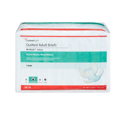Picture of Unisex Adult Incontinence Brief Wings™ Ultra Large Disposable Heavy Absorbency77074