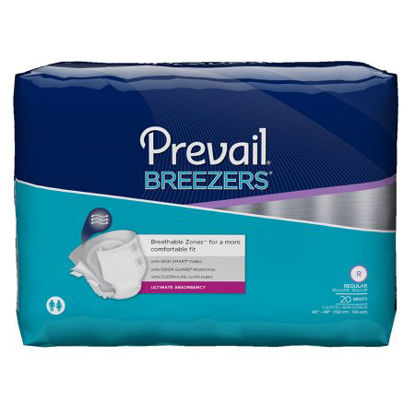Picture of Unisex Adult Incontinence Brief Prevail® Breezers® Regular Disposable Heavy AbsorbencyPVB-016/1