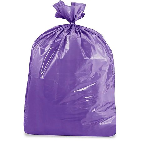 Picture of Trash Bag Uline 16 gal. Purple LLDPE 1.50 Mil. 24 X 33 Inch Star Seal Bottom Flat PackS-19943PUR