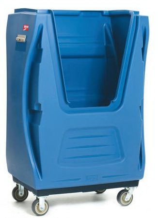 Picture of Bulk Security Linen Truck MetroTrux™ Without Shelves 600 lbs. Weight Capacity Polymer 4 Swivel CastersTXPA-BLK-48