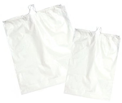 Picture of Patient Belongings Bag 14 X 16 Inch Plastic Drawstring Closure WhitePLD14WHI