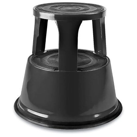 Picture of Step Stool Rolling 2-Steps Steel 17 Inch Step HeightH-7846BL