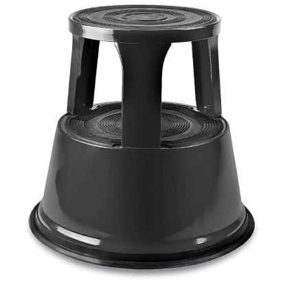 Picture of Step Stool Rolling 2-Steps Steel 17 Inch Step HeightH-7846BL