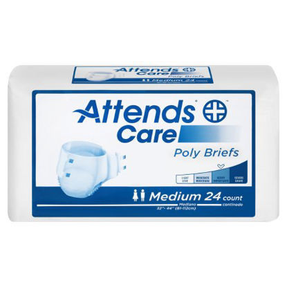 Picture of Unisex Adult Incontinence Brief Attends® Care Medium Disposable Moderate AbsorbencyBR20