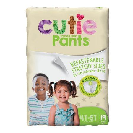 Picture of Unisex Toddler Training Pants Cutie Pants® Pull On with Tear Away Seams Size 4T to 5T Disposable Heavy AbsorbencyWP9001/1