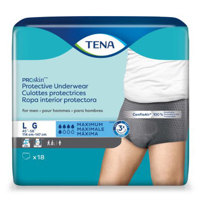 Picture of Male Adult Absorbent Underwear TENA ProSkin™ Pull On with Tear Away Seams Large Disposable Moderate Absorbency73530