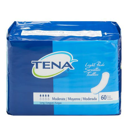 Picture of Bladder Control Pad TENA® Moderate Long 12 Inch Length Moderate Absorbency Dry-Fast Core™ One Size Fits Most Adult Unisex Disposable41409