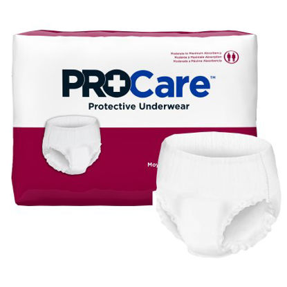 Picture of Unisex Adult Absorbent Underwear ProCare™ Pull On with Tear Away Seams Medium Disposable Moderate AbsorbencyCRU-512