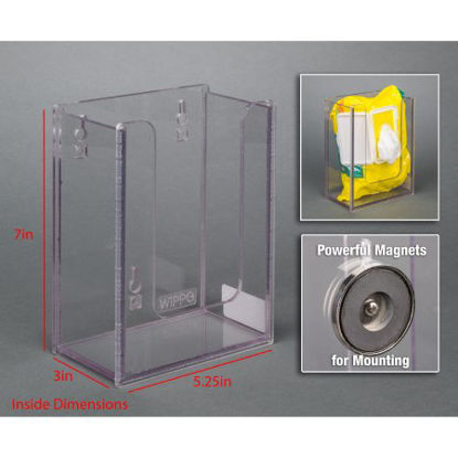 Picture of Wipe Bag Holder Clear PETG Manual One Package Wipes Magnet MountWIPPG-M