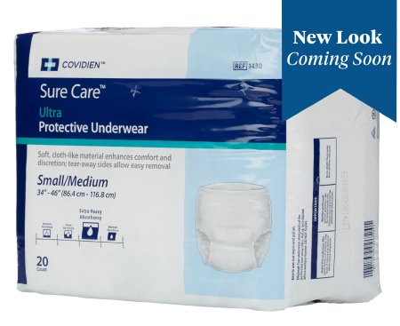 Picture of Unisex Adult Absorbent Underwear Sure Care™ Ultra Pull On with Tear Away Seams Medium Disposable Heavy Absorbency1430A