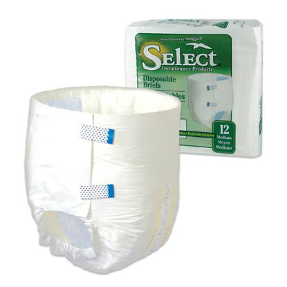 Picture of Unisex Adult Incontinence Brief Select® Medium Disposable Heavy Absorbency2624