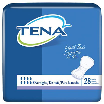 Picture of Bladder Control Pad TENA® Light Overnight 16 Inch Length Heavy Absorbency Dry-Fast Core™ One Size Fits Most Adult Unisex Disposable47809