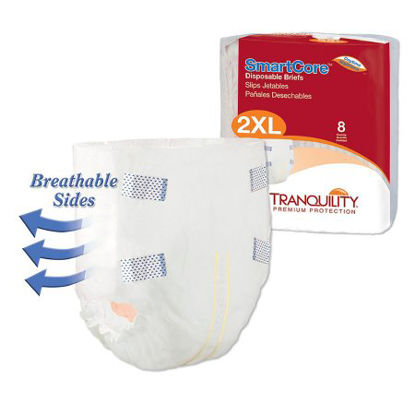 Picture of Unisex Adult Incontinence Brief Tranquility SmartCore™ 2X-Large Disposable Heavy Absorbency2315