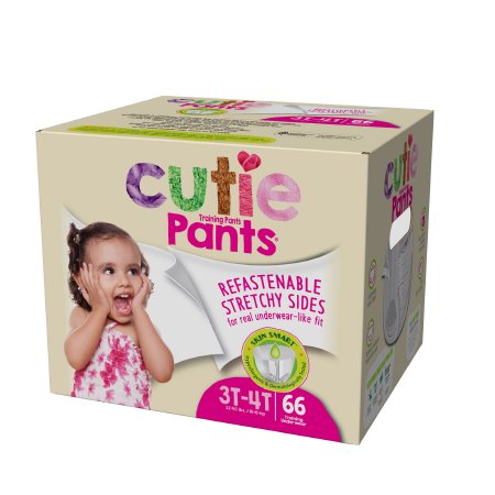 Picture of Female Toddler Training Pants Cutie Pants® Size 3T to 4T Disposable Heavy AbsorbencyCR8008