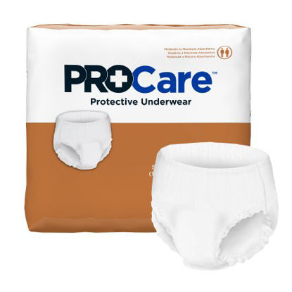 Picture of Unisex Adult Absorbent Underwear ProCare™ Pull On with Tear Away Seams X-Large Disposable Moderate AbsorbencyCRU-514
