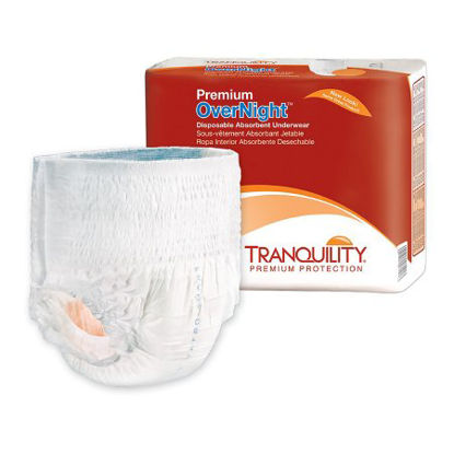 Picture of Unisex Adult Absorbent Underwear Tranquility® Premium OverNight™ Pull On with Tear Away Seams X-Small Disposable Heavy Absorbency2113