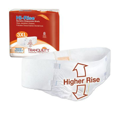 Picture of Unisex Adult Incontinence Brief Tranquility® HI-Rise™ Bariatric 3X-Large Disposable Heavy Absorbency2192