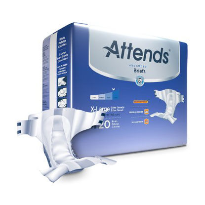 Picture of Unisex Adult Incontinence Brief Attends® Advanced X-Large Disposable Heavy AbsorbencyDDC40