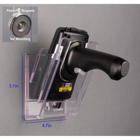Picture of Barcode Scanner Holder Clear PETG Manual 1 Scanner Magnet MountSCANNER-M