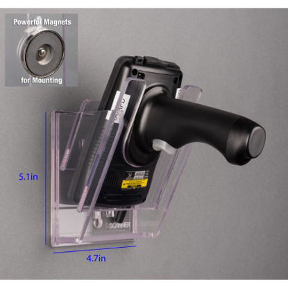 Picture of Barcode Scanner Holder Clear PETG Manual 1 Scanner Magnet MountSCANNER-M
