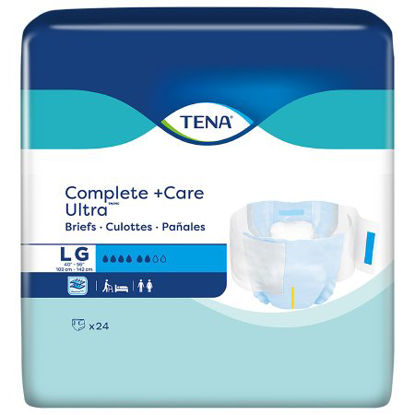 Picture of Unisex Adult Incontinence Brief TENA® Complete + Care Ultra™ Large Disposable Moderate Absorbency69972