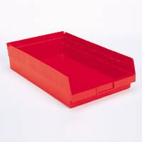 Picture of Shelf Bin Akro-Mils® Red Industrial Grade Polymers 4 X 4-1/8 X 23-5/8 Inch30124RED