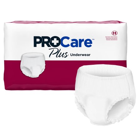 Picture of Adult Absorbent Underwear ProCare™ Plus Pull On with Tear Away Seams Medium Disposable Moderate AbsorbencyCRP-512