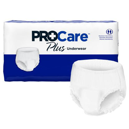 Picture of Adult Absorbent Underwear ProCare™ Plus Pull On with Tear Away Seams Large Disposable Moderate AbsorbencyCRP-513