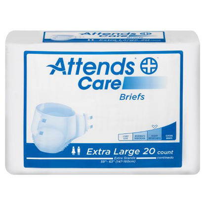 Picture of Unisex Adult Incontinence Brief Attends® Care X-Large Disposable Moderate AbsorbencyBR40