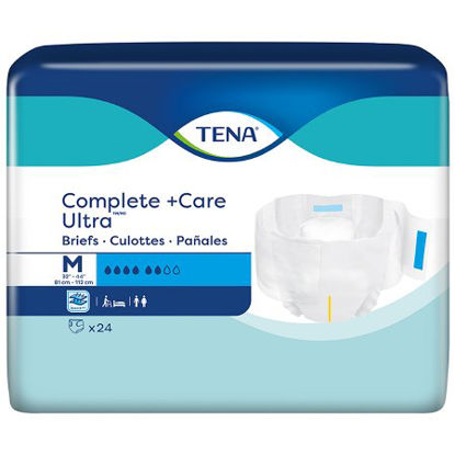 Picture of Unisex Adult Incontinence Brief TENA® Complete + Care Ultra™ Medium Disposable Moderate Absorbency69962