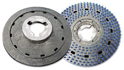Picture of Floor Machine Pad Driver Mercury Floor Machines 16 Inch Gray / Blue Poly BristleMFM1705