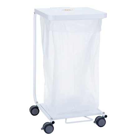 Picture of Hamper Stand Rolling Square Opening Foot Pedal Self-Closing Lid691D