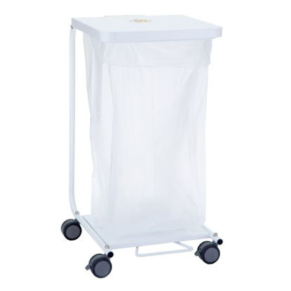 Picture of Hamper Stand Rolling Square Opening Foot Pedal Self-Closing Lid691D