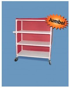 Picture of Linen Cart with Cover 3 Shelves PVC 4 Inch Casters424-3