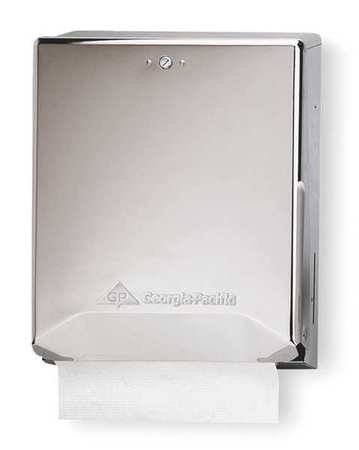 Picture of Paper Towel Dispenser Georgia-Pacific Chrome Metal Manual Pull 600 Count Wall Mount1CF38