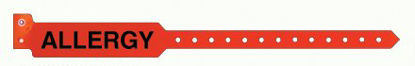Picture of Identification Wristband Sentry® Superband® Alert Bands® Alert Band Permanent Snap Allergy5055-16-PDM