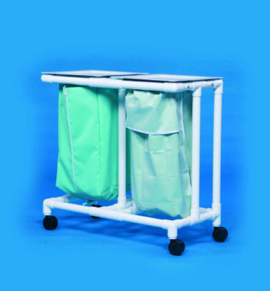 Picture of Double Hamper with Bags Select 4 Casters 39 gal.ELH-02-ZF