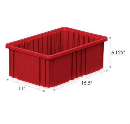 Picture of Divider Box 8 X 16.5 X 10.87 Inch, 75 lbs., Red, Polypropylene2060-RD