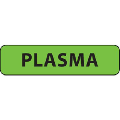 Picture of Drug Label MedVision® Anesthesia Label Plasma Fluorescent Green 5/16 X 1-1/4 InchMV01FG0959