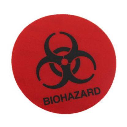 Picture of Pre-Printed Label Warning Label Red Biohazard Biohazard061-0460-00