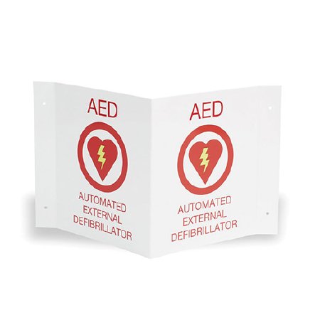 Picture of Door / Wall Sign First Aid Sign AED Plus® Aed Automated External Defibrillator8000-0825